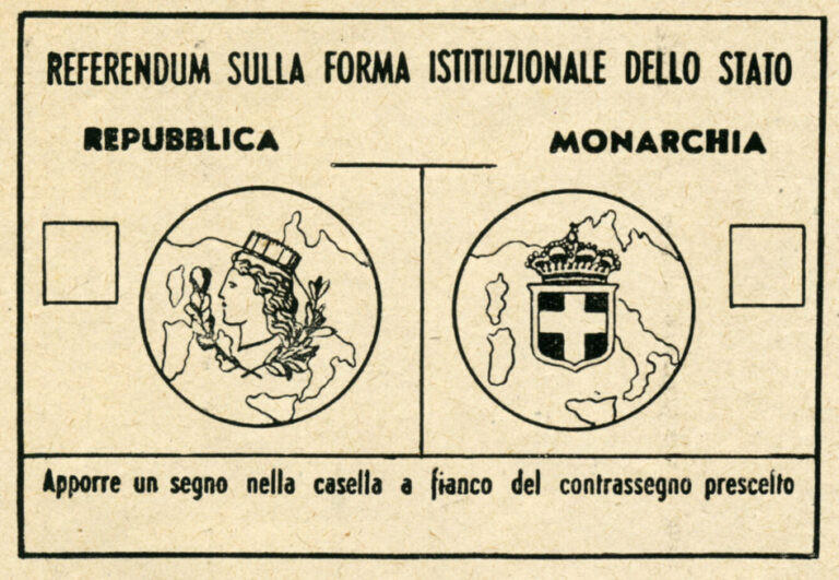 Scheda referendum 2 Giugno 1946