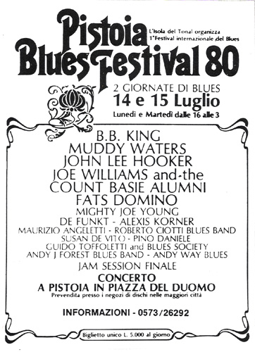 locandina Pistoia Blues 1980